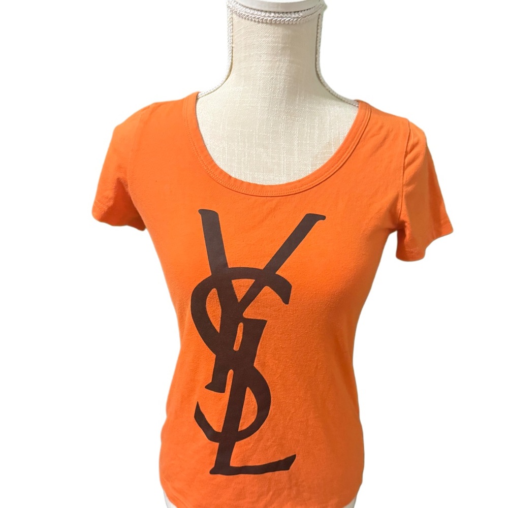 Yves Saint Laurent Orange Short Sleeve Tee